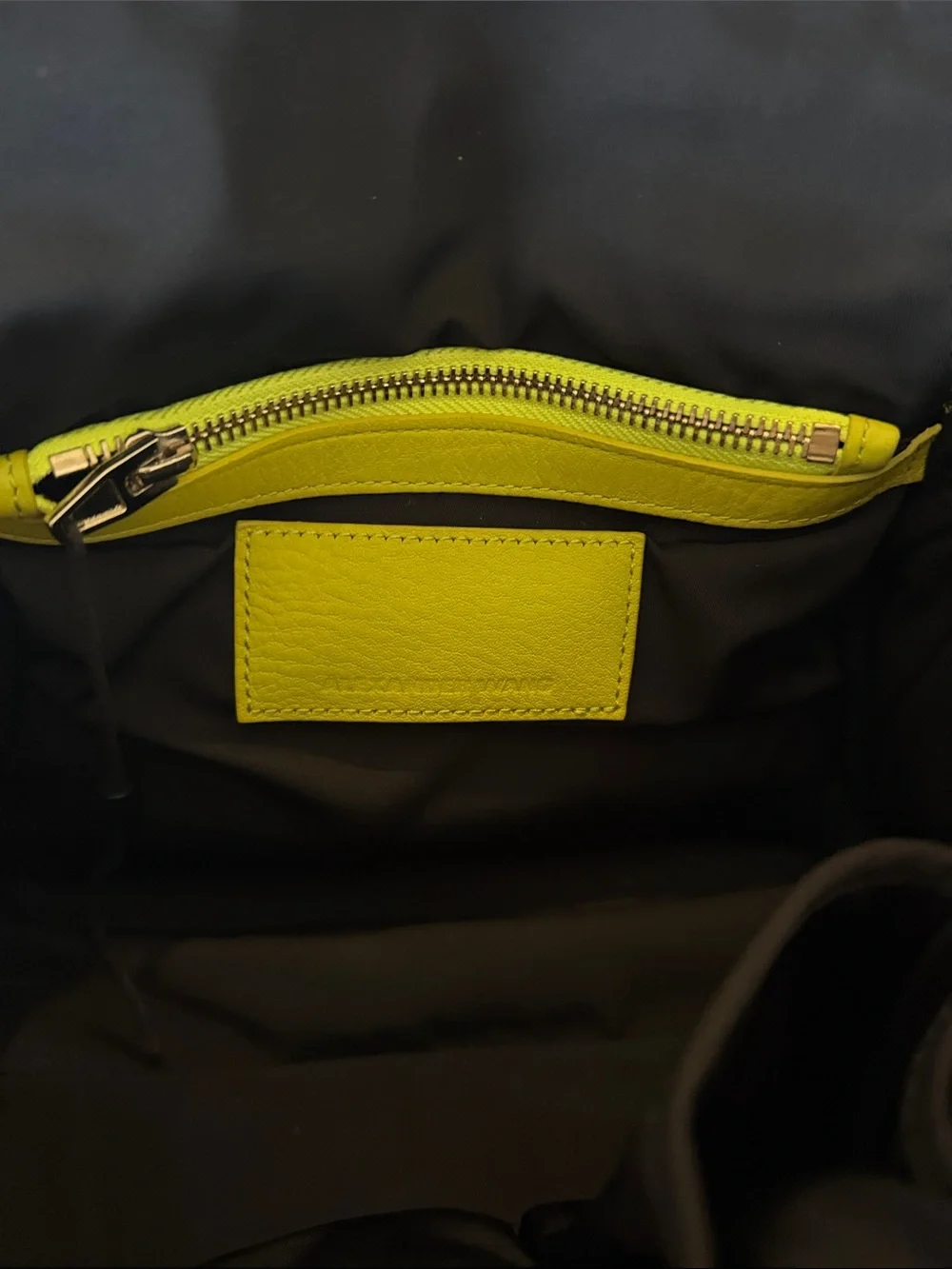 Alexander Wang Lime Green Pebbled Leather Crossbody Satchel - Picture 5 of 6
